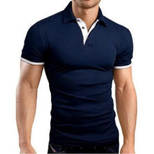 Load image into Gallery viewer, Mens Polo Shirt 2020 New Summer Short Sleeve Turn-over Collar Slim Tops Casual Breathable Solid Color Business Shirt fitness
