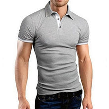 Load image into Gallery viewer, Mens Polo Shirt 2020 New Summer Short Sleeve Turn-over Collar Slim Tops Casual Breathable Solid Color Business Shirt fitness
