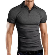 Load image into Gallery viewer, Mens Polo Shirt 2020 New Summer Short Sleeve Turn-over Collar Slim Tops Casual Breathable Solid Color Business Shirt fitness
