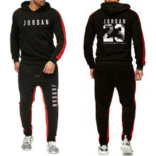 Load image into Gallery viewer, Vestuário de marca de moda masculina agasalho casual sportsuit hoodies dos homens moletom moletom esportiva jordan 23 casaco + calça conjunto
