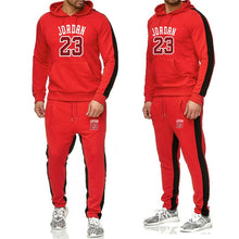 Load image into Gallery viewer, Vestuário de marca de moda masculina agasalho casual sportsuit hoodies dos homens moletom moletom esportiva jordan 23 casaco + calça conjunto
