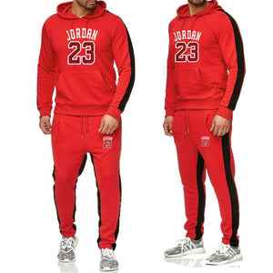 Vestuário de marca de moda masculina agasalho casual sportsuit hoodies dos homens moletom moletom esportiva jordan 23 casaco + calça conjunto