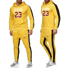 Load image into Gallery viewer, Vestuário de marca de moda masculina agasalho casual sportsuit hoodies dos homens moletom moletom esportiva jordan 23 casaco + calça conjunto
