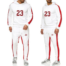 Load image into Gallery viewer, Vestuário de marca de moda masculina agasalho casual sportsuit hoodies dos homens moletom moletom esportiva jordan 23 casaco + calça conjunto
